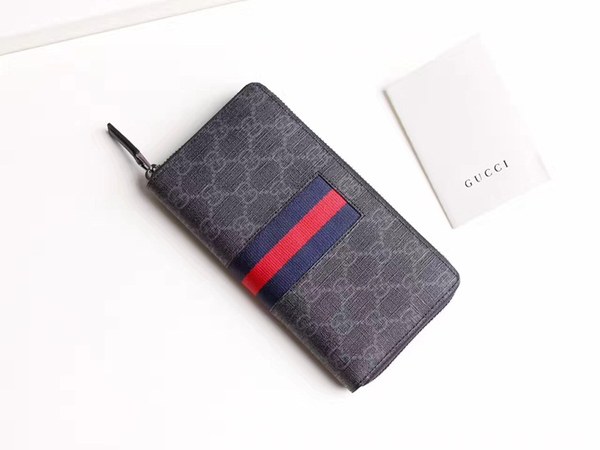 구찌 시그니처 삼선 지퍼 장지갑 408831