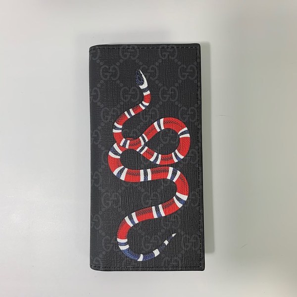 (실사영상) Gucci 구찌 킹스네이크 장지갑 브라운,네이비