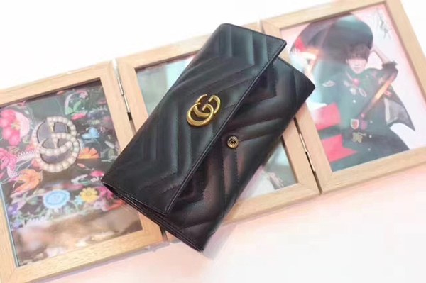 구찌 마몬트 장지갑 443436 블랙