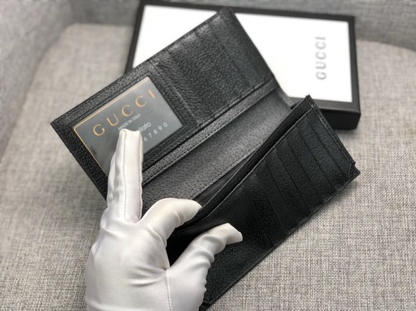 Gucci 구찌 남성용 클래식 반,장지갑 금장블랙