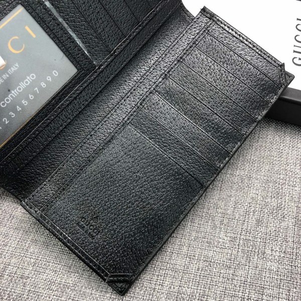 Gucci 구찌 남성용 클래식 반,장지갑 금장블랙
