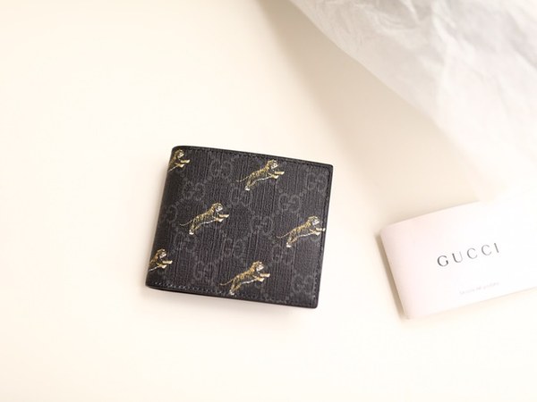 Gucci 구찌 타이거 프린트 남성용 반지갑 GUW0026.Size(11CM).블랙