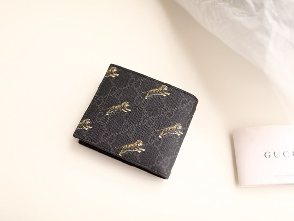 Gucci 구찌 타이거 프린트 남성용 반지갑 GUW0026.Size(11CM).블랙