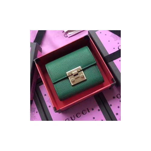 Gucci 구찌 패드락 소가죽 반지갑 453155 그린