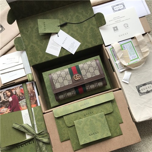 Gucci 2021 Women's Leather Wallet,19cm,GUW0193