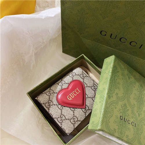[러블리]Gucci 2021 Women's LOVE Leather Wallet,11cm,GUW0198