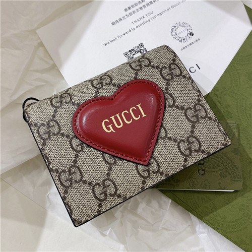 [러블리]Gucci 2021 Women's LOVE Leather Wallet,11cm,GUW0198
