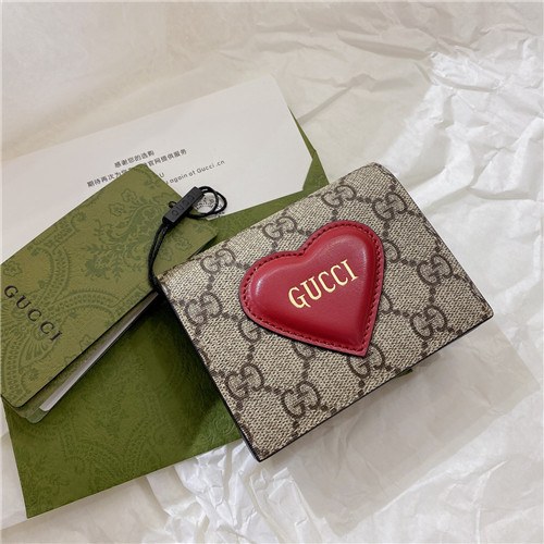 [러블리]Gucci 2021 Women's LOVE Leather Wallet,11cm,GUW0198