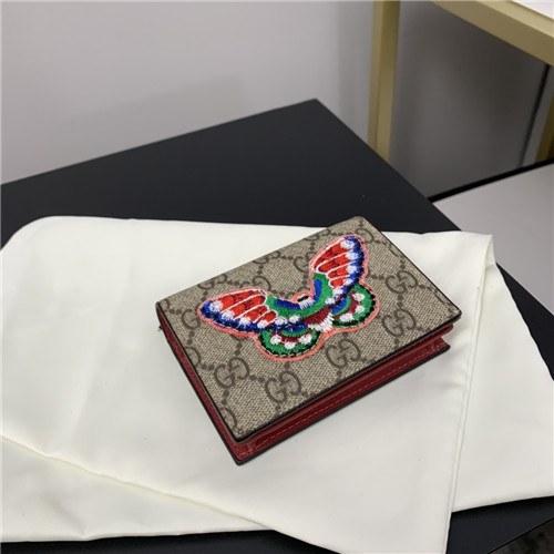 Gucci 2020 Embroidery Leather Wallet,11cm