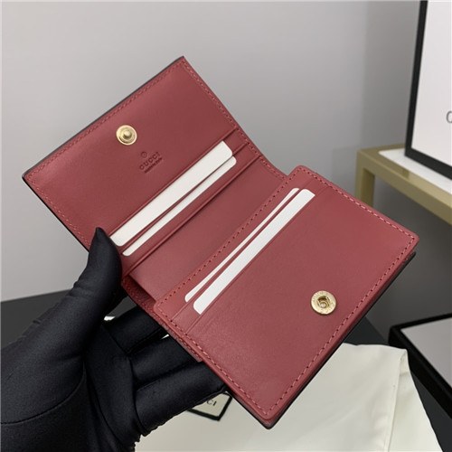 Gucci 2020 Embroidery Leather Wallet,11cm