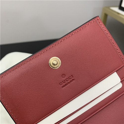 Gucci 2020 Embroidery Leather Wallet,11cm
