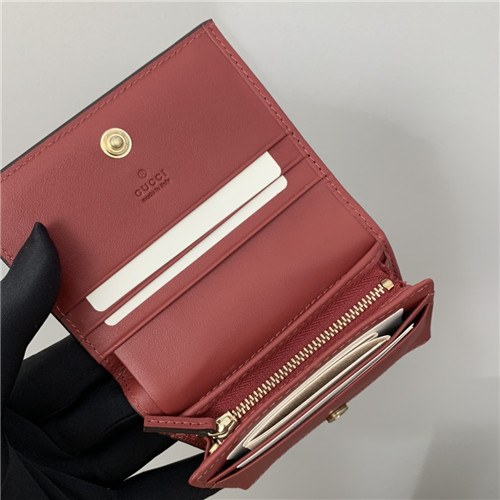 Gucci 2020 Embroidery Leather Wallet,11cm