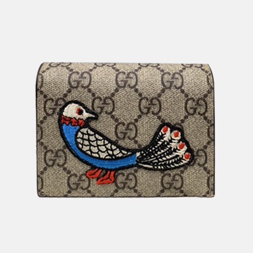 Gucci 2020 Embroidery Leather Wallet,11cm