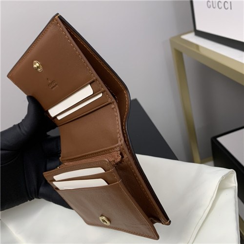 Gucci 2020 Embroidery Leather Wallet,11cm