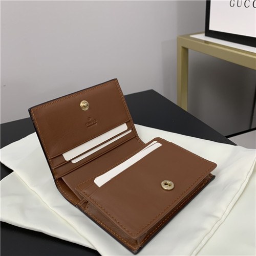 Gucci 2020 Embroidery Leather Wallet,11cm