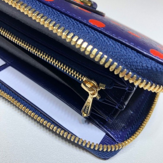 구찌 2020 여성용 레더 장지갑,GUW0159.Size(19cm), 네이비