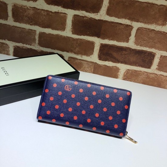 구찌 2020 여성용 레더 장지갑,GUW0159.Size(19cm), 네이비