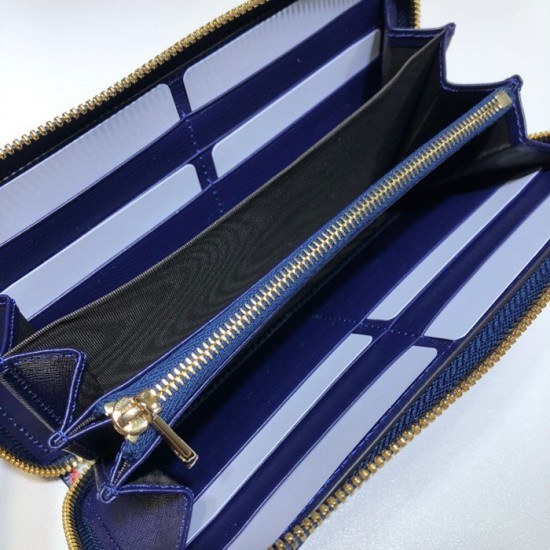 구찌 2020 여성용 레더 장지갑,GUW0159.Size(19cm), 네이비