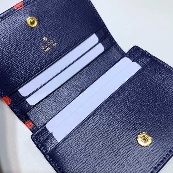 구찌 2020 여성용 레더 반지갑,GUW0158.Size(11cm), 네이비