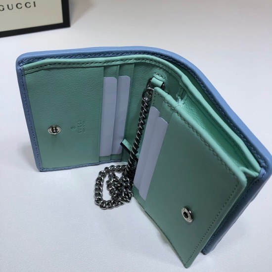 Gucci 2020 Ladies Leather Chain Wallet ,625693- 구찌 2020 여성용 레더 체인 반지갑,GUW0157.Size(11cm), 옐로우핑크