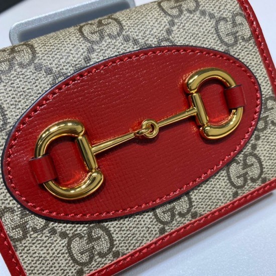 구찌 2020 여성용 캔버스 반지갑 ,GUW0149.Size(11cm).브라운레드