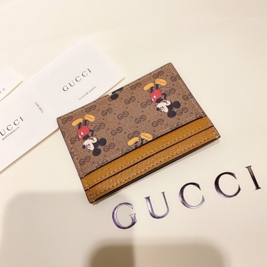 Gucci 2020 Ladies Canvas & Leather Card Purse ,602535