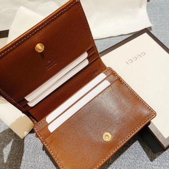 구찌 2020 여성용 캔버스 반지갑 ,GUW0146.Size(11cm).브라운
