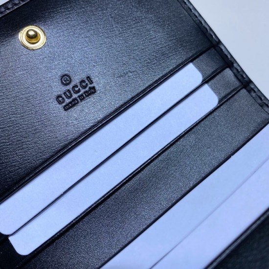 구찌 2020 여성용 레더 반지갑 ,GUW0144.Size(11cm).블랙