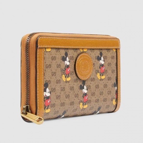 구찌 2020 여성용 지퍼 라운드 장지갑 ,GUW0140.Size(19cm).브라운