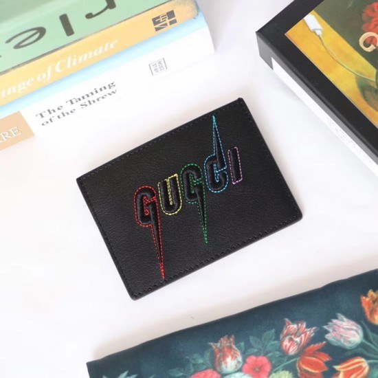 구찌 2020 남여공용 레더 카드 퍼스 GUW0135.Size(10cm).블랙