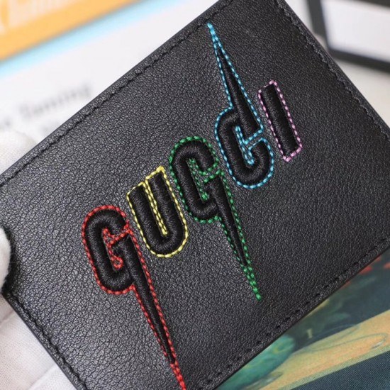 구찌 2020 남여공용 레더 카드 퍼스 GUW0135.Size(10cm).블랙