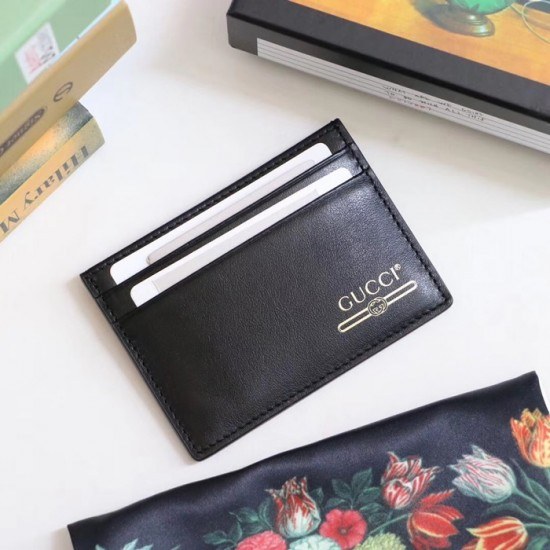 구찌 2020 남여공용 레더 카드 퍼스 GUW0133.Size(11cm).블랙