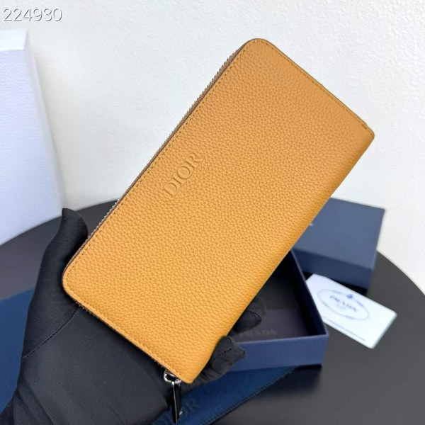 디올 2026 로고 엠보 지퍼 장지갑 지갑