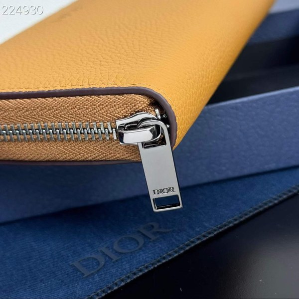 디올 2026 로고 엠보 지퍼 장지갑 지갑