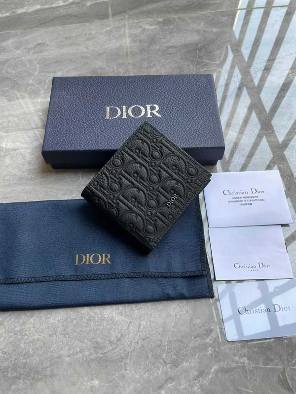 디올 2025 오블리크 엠보 레더 반지갑 지갑