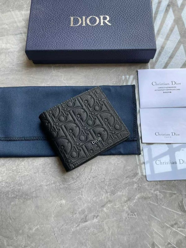 디올 2025 오블리크 엠보 레더 반지갑 지갑