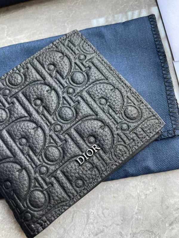 디올 2025 오블리크 엠보 레더 반지갑 지갑