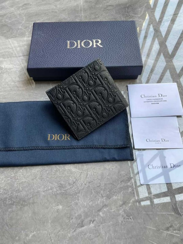 디올 2025 오블리크 엠보 레더 반지갑 지갑