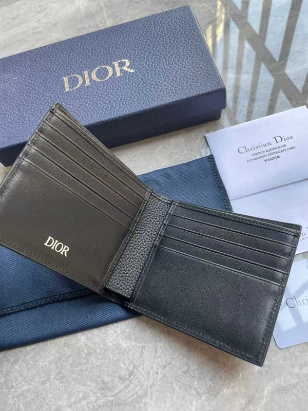 디올 2025 오블리크 엠보 레더 반지갑 지갑