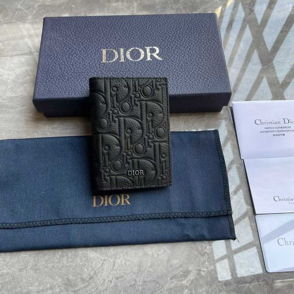 디올 오블리크 로고 엠보 오거나이저 지갑
