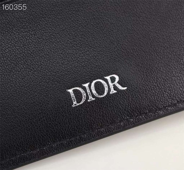 디올 2022 베이직 로고 와펜 반지갑