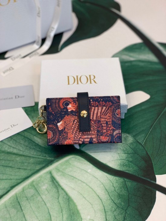 디올 2020 여성용 카드 지갑  DIOW0023 ,11CM,네이비