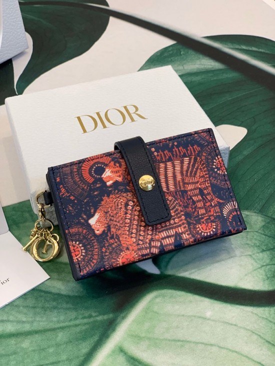 디올 2020 여성용 카드 지갑  DIOW0023 ,11CM,네이비