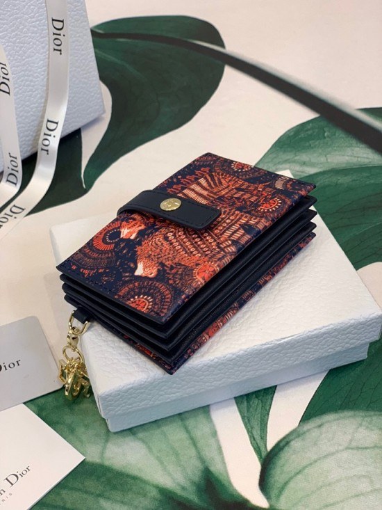 디올 2020 여성용 카드 지갑  DIOW0023 ,11CM,네이비