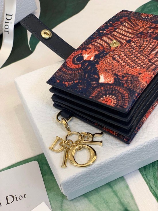 디올 2020 여성용 카드 지갑  DIOW0023 ,11CM,네이비