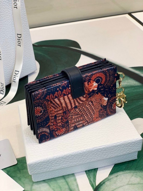 디올 2020 여성용 카드 지갑  DIOW0023 ,11CM,네이비