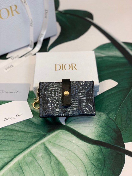 디올 2020 여성용 카드 지갑  DIOW0022 ,11CM,블랙