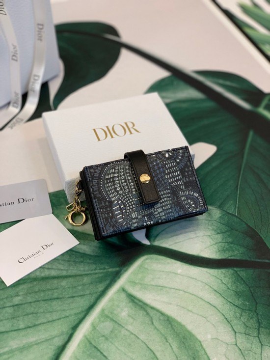 디올 2020 여성용 카드 지갑  DIOW0022 ,11CM,블랙