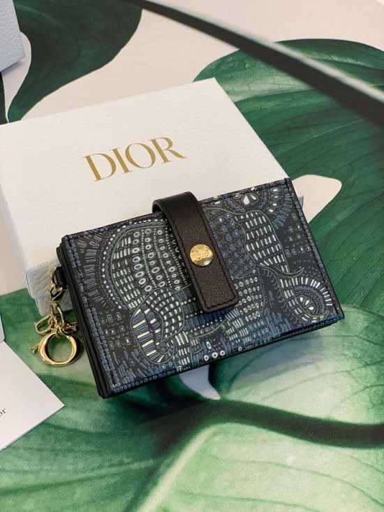 디올 2020 여성용 카드 지갑  DIOW0022 ,11CM,블랙