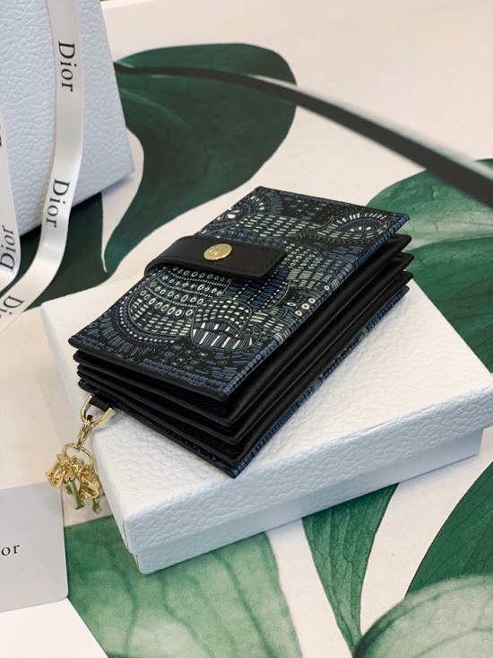 디올 2020 여성용 카드 지갑  DIOW0022 ,11CM,블랙